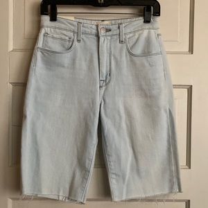 NEW L’Agence Taylor High Rise Denim Bermuda Short Size 25 0 2